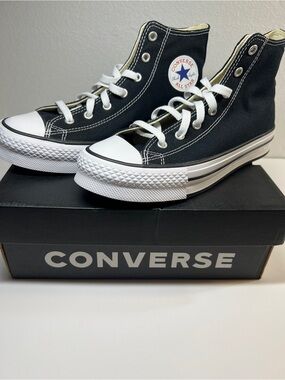 NIB Converse Chuck Taylor All Star EVA Lift Hi Platform Black 5.5Y 7.5W